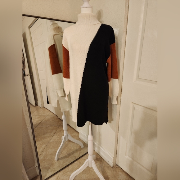 Lindy Turtleneck Sweater Dress - Picture 1 of 8